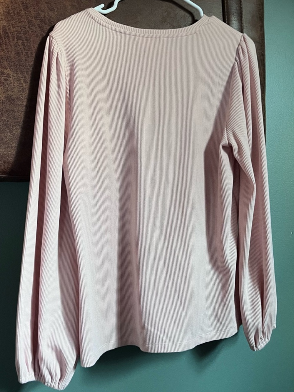 LC Lauren Conrad Dusty Rose Ribbed Knit Top - Picture 4 of 6